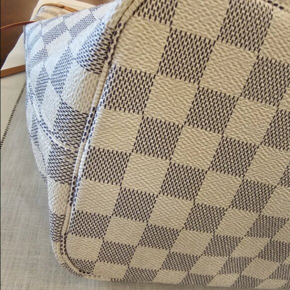 Louis Vuitton Neverfull MM Tote Damier Azur Authentic Pre-Owned - Picture 3 of 9